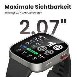 Amazfit Bip Max, Dark Blue Smartwatch (Herzfrequenzmessung, Schrittzähler)