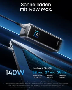 ANKER Prime 20000mAh Powerbank (200W), Schwarz Outlet