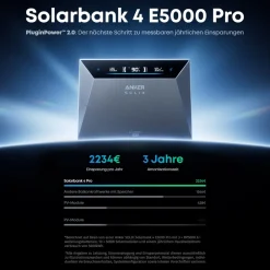 ANKER SOLIX Solarbank 4 E5000 Pro mit 1x BP5000 Erweiterungsbatterien New