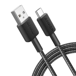 ANKER 322 USB-A auf USB-C Kabel (90cm, Geflochten), Schwarz New