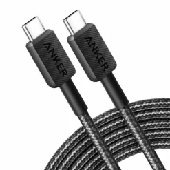 322 USB-C auf USB-C Kabel (90cm, Geflochten), Schwarz ^ ANKER New
