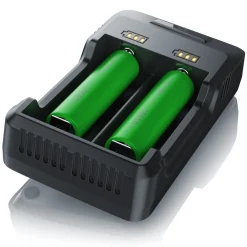 Aplic Batterie-Ladegerät 2000 mA, USB Akku Lader mit zwei Steckplätzen für Ni-MH / Ni-Cd / Li-ion Akkus Clearance