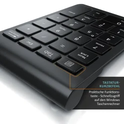 Bluetooth Numpad - Wireless Ziffernblock mit Multifunktionstasten - Keypad Aluminium - 35 Tasten - Bluetooth 3.0 - Kabellos ^ Aplic Best