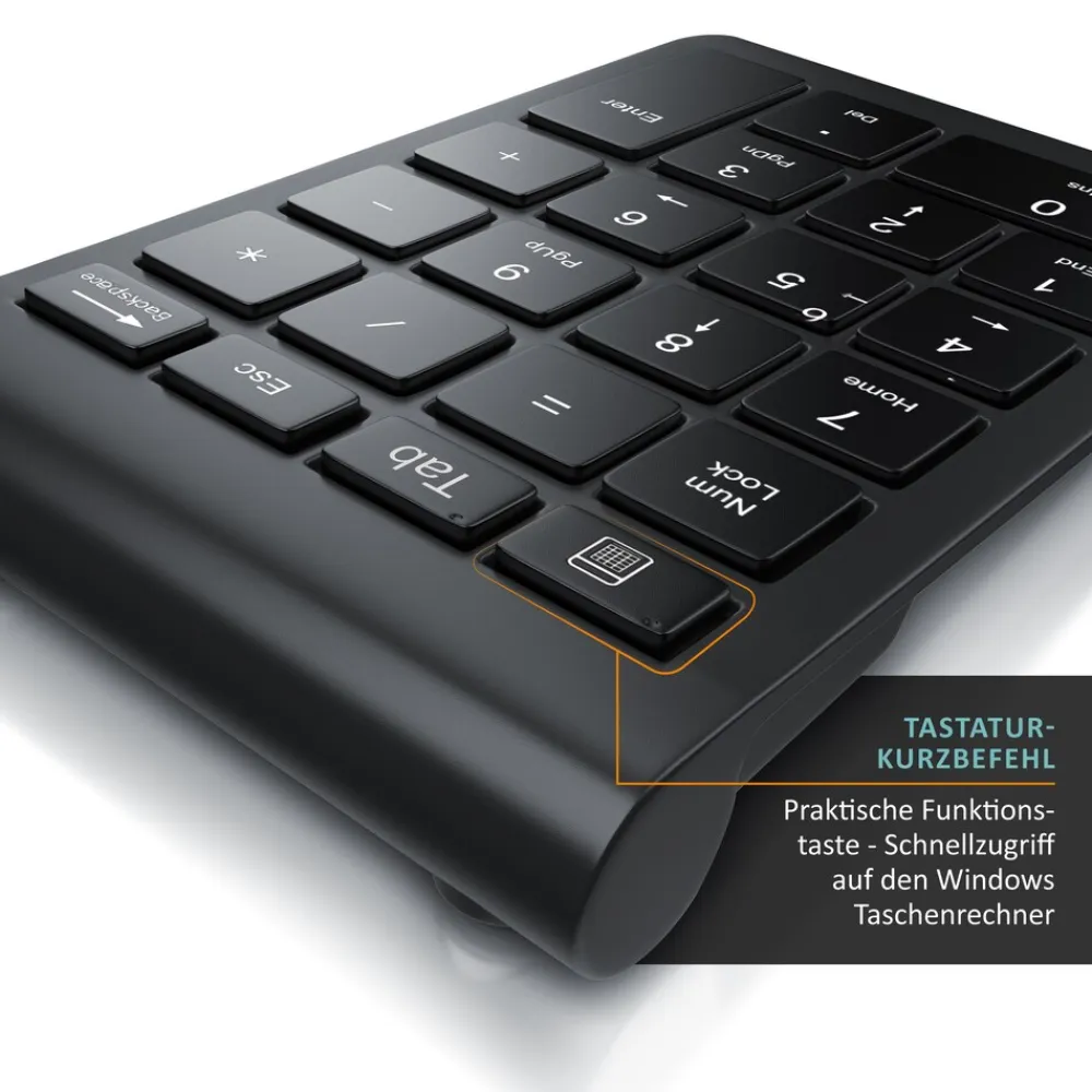 Bluetooth Numpad - Wireless Ziffernblock mit Multifunktionstasten - Keypad Aluminium - 35 Tasten - Bluetooth 3.0 - Kabellos ^ Aplic Best