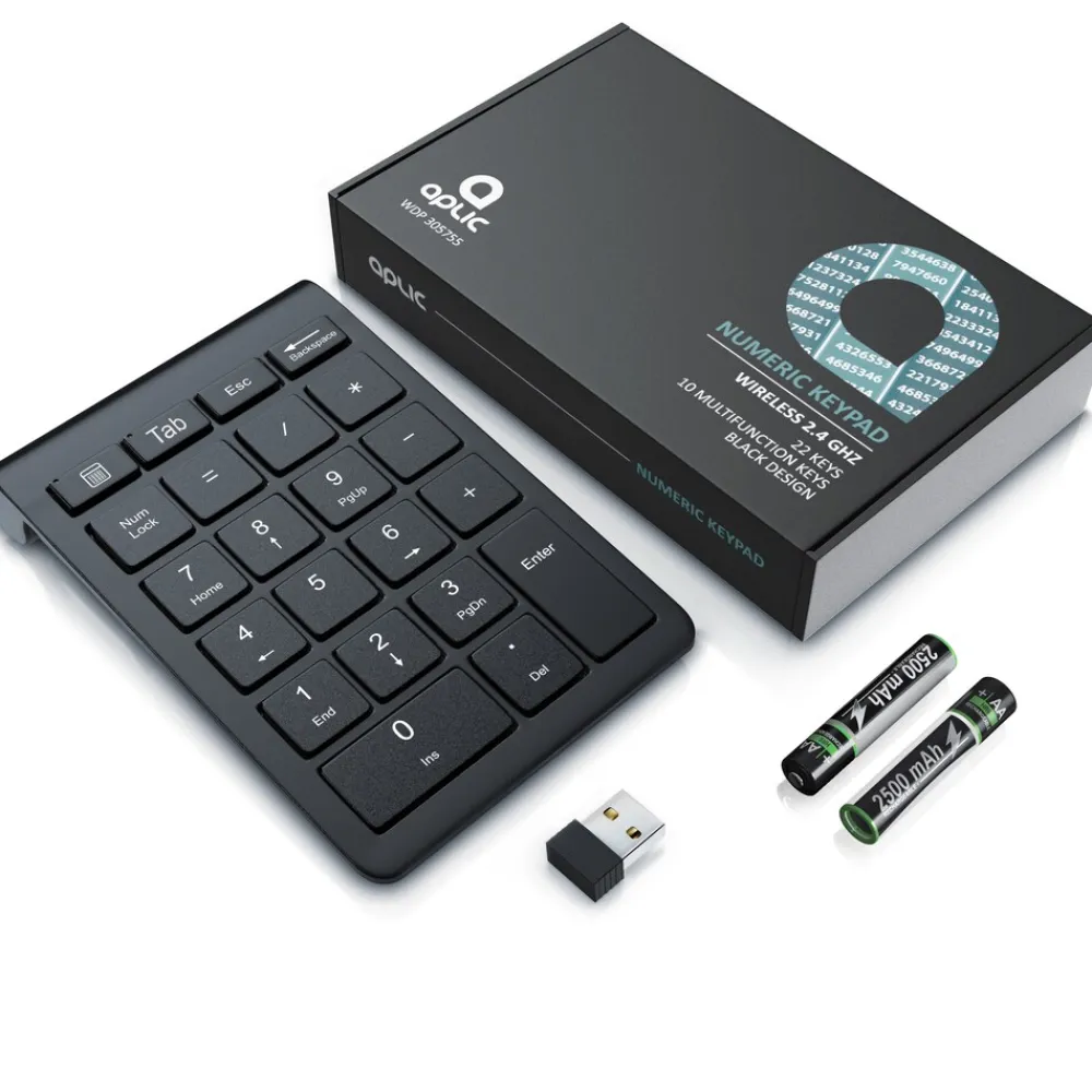 Bluetooth Numpad - Wireless Ziffernblock mit Multifunktionstasten - Keypad Aluminium - 35 Tasten - Bluetooth 3.0 - Kabellos ^ Aplic Best