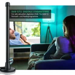 Aplic DVB-T2 digitale Stabantenne mit stabilem Magnetfuß bis zu 6 dBi / hohe Empfangsleistung