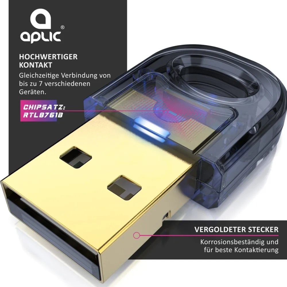 Aplic USB Bluetooth Stick 4.0 mit hoher Reichweite inklusive Treiber / Bluetooth Adapter Online