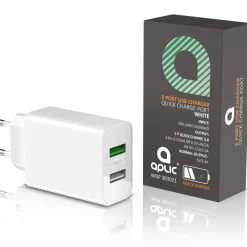 USB-Ladegerät 3000 mA, 2-Port, 30W, Quick Charge 3.0 (QC 3.0) Schnelladefunktion ^ Aplic Clearance