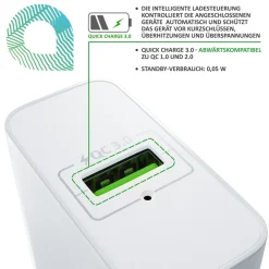 USB Ladegerät mit Schnellladefunktion - Netzteil mit Quick Charge 3.0 - Smart Charge Solid Charge Laden - für Handys, Smartphones, Tablets UVM. ^ Aplic Discount