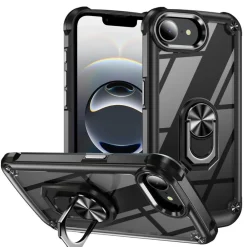 Apple iPhone 17e / 16e TPU + PC Hülle Linsenschutz Ringhalter Schwarz ^ Wigento Sale