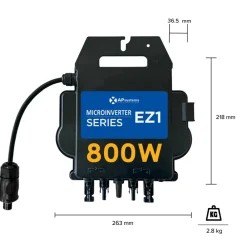 SUNNIVA AP Systems Mikro-Wechselrichter 800 W EZ1-M-EU für Balkonkraftwerk, IP67 wetterfest, Plug-&-Play Installation, 2 MPPT, Bluetooth & WIFI, Micro Inverter Discount