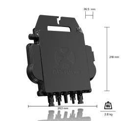 SUNNIVA AP Systems Mikro-Wechselrichter 800 W EZ1-M-EU für Balkonkraftwerk, IP67 wetterfest, Plug-&-Play Installation, 2 MPPT, Bluetooth & WIFI, Micro Inverter Discount