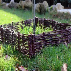 4 Beeteinfassungen aus Weide 30x100cm I Beetbegrenzung /Weidenzaun zur Beetumrandung Rasenkante ^ Aquagart Sale