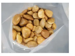 40kg Polierter Kiesel Flusskiesel Kieselsteine Gartenkies Zierkies gelb ^ Aquagart Outlet
