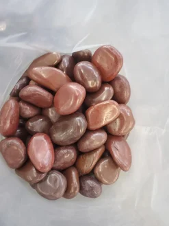100kg Polierter Kiesel Flusskiesel Kieselsteine Gartenkies Zierkies rot ^ Aquagart New