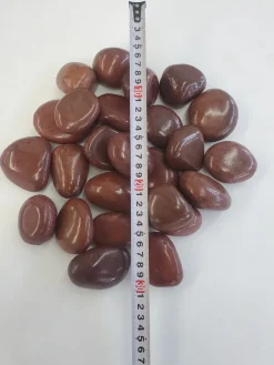120kg Polierter Kiesel Flusskiesel Kieselsteine Gartenkies Zierkies rot ^ Aquagart