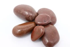 60kg Polierter Kiesel Flusskiesel Kieselsteine Gartenkies Zierkies rot ^ Aquagart Best
