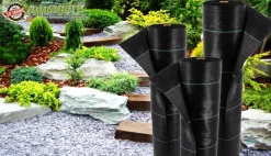 112m² Bodengewebe Unkrautfolie Mulchfolie 100g 2m breit ^ Aquagart