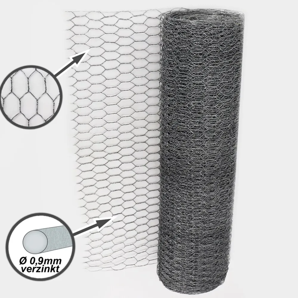 Aquagart 120m Sechseckgeflecht Zaun Kaninchendraht Hasengitter Hasendraht 100cm 25mm Sale