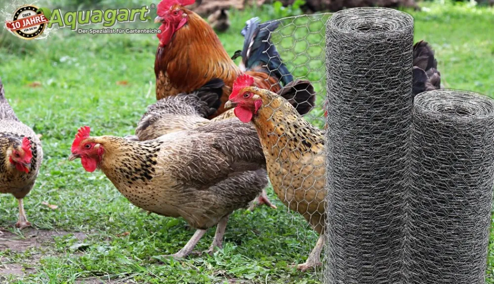 Aquagart 120m Sechseckgeflecht Zaun Kaninchendraht Hasengitter Hasendraht 100cm 25mm Sale