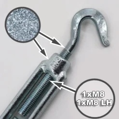 40 Seilspanner für Wildzaun Fostzaun Spannschloss Drahtspanner 2 Haken ^ Aquagart Clearance