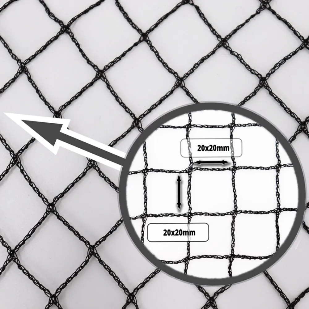 Teichnetz 5m x 12m schwarz Fischteichnetz Laubnetz Netz Vogelschutznetz robust ^ Aquagart Clearance