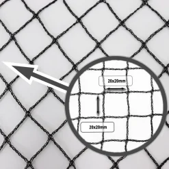 Aquagart Teichnetz 3m x 16m schwarz Fischteichnetz Laubnetz Netz Vogelschutznetz robust Clearance