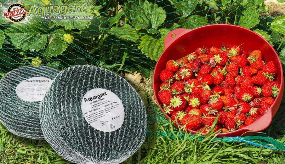Vogelschutznetz 8m x 8m Obstbaumnetz Gemüsenetz ^ Aquagart