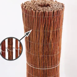 Weidenmatte 50m x 90 cm I Sichtschutzmatte aus Weiden Natürlicher Sichtschutz für Garten ^ Aquagart Clearance