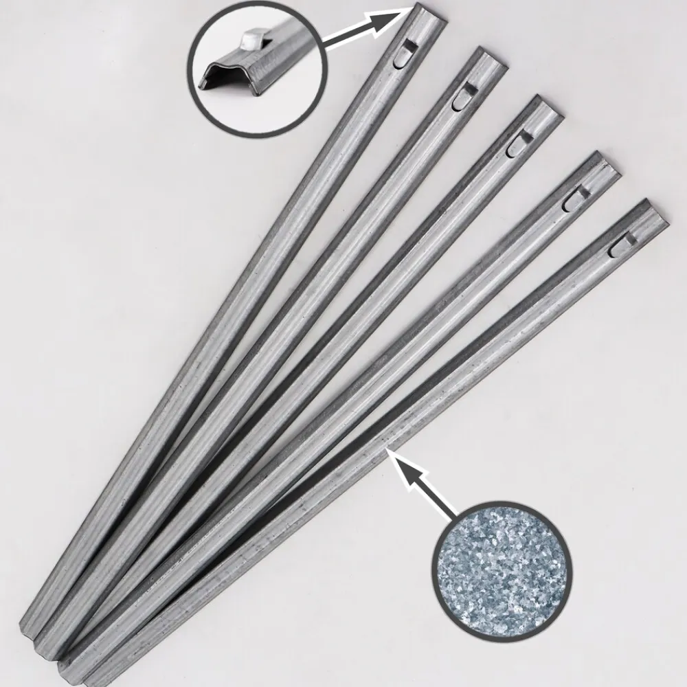 10 W-Profil Zaunanker Erdanker für Wildzaun Forstzaun Weidezaun 70cm ^ Aquagart New