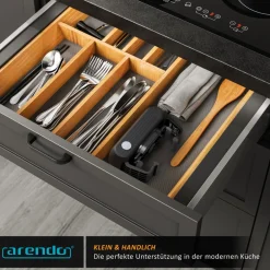 Arendo Elektrischer Dosendffner Automatischer Glaséfiner, Deckeldftner fiir versiegelte Glaser, Kiichenhelfer, Freihandiger Schraubdeckelofiner fiir3,5 bis @ Clearance