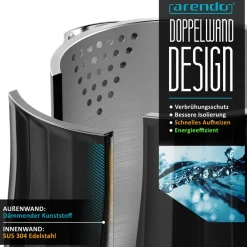 Arendo Wasserkocher, Edelstahl oder Glas, Temperaturanzeige & Warmhaltefunktion Discount