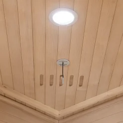 Artsauna Eck Infrarotkabine Nyborg E150V Vollspektrum mit Ambiente Beleuchtung – 4 Personen