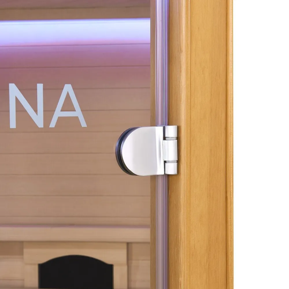 Artsauna Eck Infrarotkabine Nyborg E150V Vollspektrum mit Ambiente Beleuchtung – 4 Personen