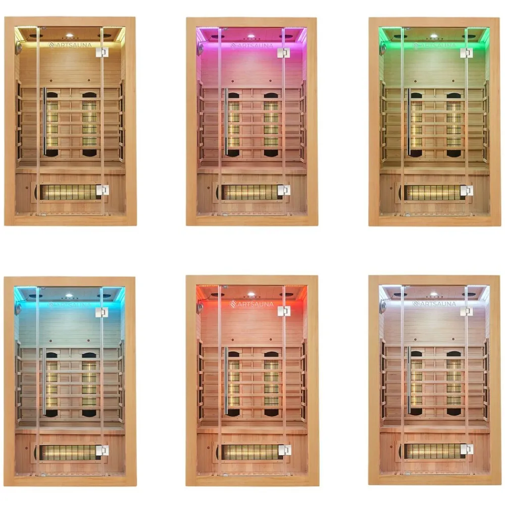 Artsauna Infrarotkabine Kiruna120 Dual Technologie – 5 Vollspektrumstrahler & 3 Flächenstrahler Online