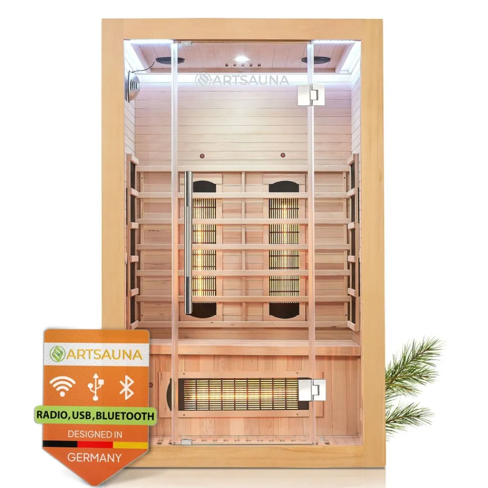 Artsauna Infrarotkabine Kiruna120 Dual Technologie – 5 Vollspektrumstrahler & 3 Flächenstrahler Online