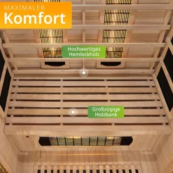 Artsauna Infrarotkabine Kiruna120 Dual Technologie – 5 Vollspektrumstrahler & 3 Flächenstrahler Online