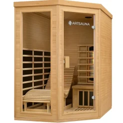 Artsauna Infrarotkabine Wärmekabine Kolding mit Triplex-Heizsystem & Hemlockholz Hot
