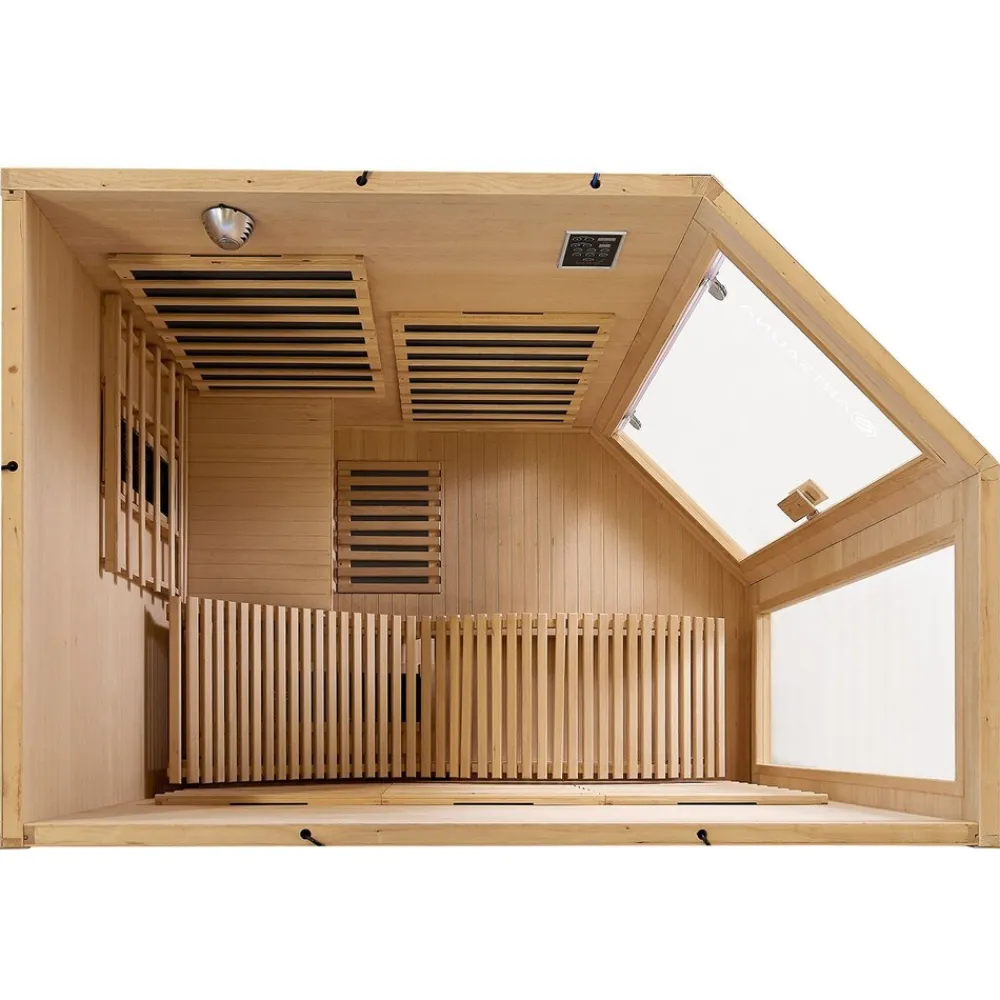 Artsauna Infrarotkabine Wärmekabine Kolding mit Triplex-Heizsystem & Hemlockholz Hot