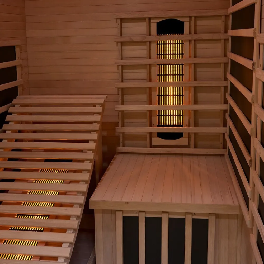 Artsauna Infrarotkabine Wärmekabine Kolding mit Triplex-Heizsystem & Hemlockholz Hot