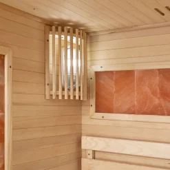 Artsauna Saunakabine Vantaa 120 mit Himalaya Salzstein - Indoor Sauna für 2 Personen, 3,5 kW Ofen, Glasfront Schwarz Online