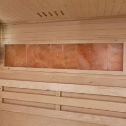 Artsauna Saunakabine Vantaa 120 mit Himalaya Salzstein - Indoor Sauna für 2 Personen, 3,5 kW Ofen, Glasfront Schwarz Online