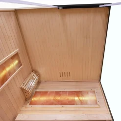 Artsauna Saunakabine Vantaa 120 mit Himalaya Salzstein - Indoor Sauna für 2 Personen, 3,5 kW Ofen, Glasfront Schwarz Online