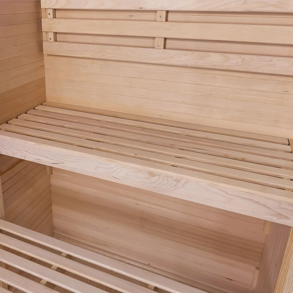 Artsauna Saunakabine Vantaa 120 mit Himalaya Salzstein - Indoor Sauna für 2 Personen, 3,5 kW Ofen, Glasfront Schwarz Online