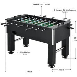 ArtSport Tischkicker Wuzzler – Kickertisch inkl. 2 Bälle mit Getränkehalter – Kicker – Tischfußball Online