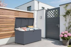 Auflagenbox 800L Kissenbox Aufbewahrungsbox Gartenbox 180x70x79cm ^ FM-Solar
