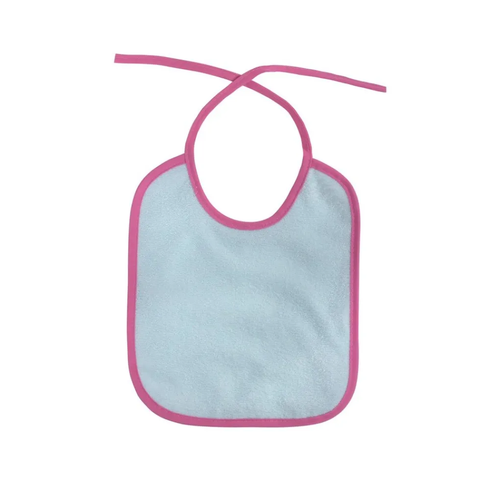 Babylatz-Set 7-teilig, einlagig, zum Binden, waschbar, ab Geburt rosa ^ Baby Care