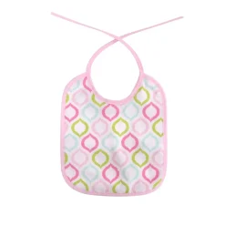 Babylatz-Set 7-teilig, einlagig, zum Binden, waschbar, ab Geburt rosa ^ Baby Care