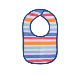Baby Care Babylätzchen 3er Set Selbstverschluss einlagig, wasserdicht, Baumwolle blau Best