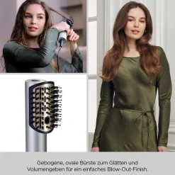 Babyliss AS6555E Air Wand Limited Edition Warmluftbürste (Anti-Frizz Technologie, Bürsten-Aufsatz, Volumen-Aufsatz, Fly-Away-Aufsatz, Aufbewahrungstasche, 3 Luftstrom- / 4 Temperaturstufen, Kaltstufe, 2,5m Salon-Kabel) Clearance